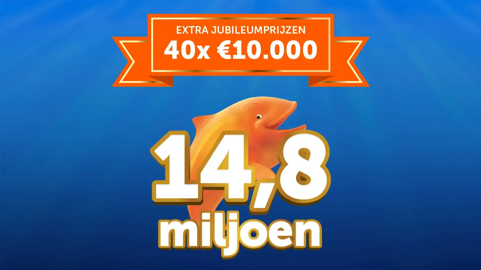 Jubileumprijzen met 40x €10.000 en een Jackpot van 14,8 miljoen
