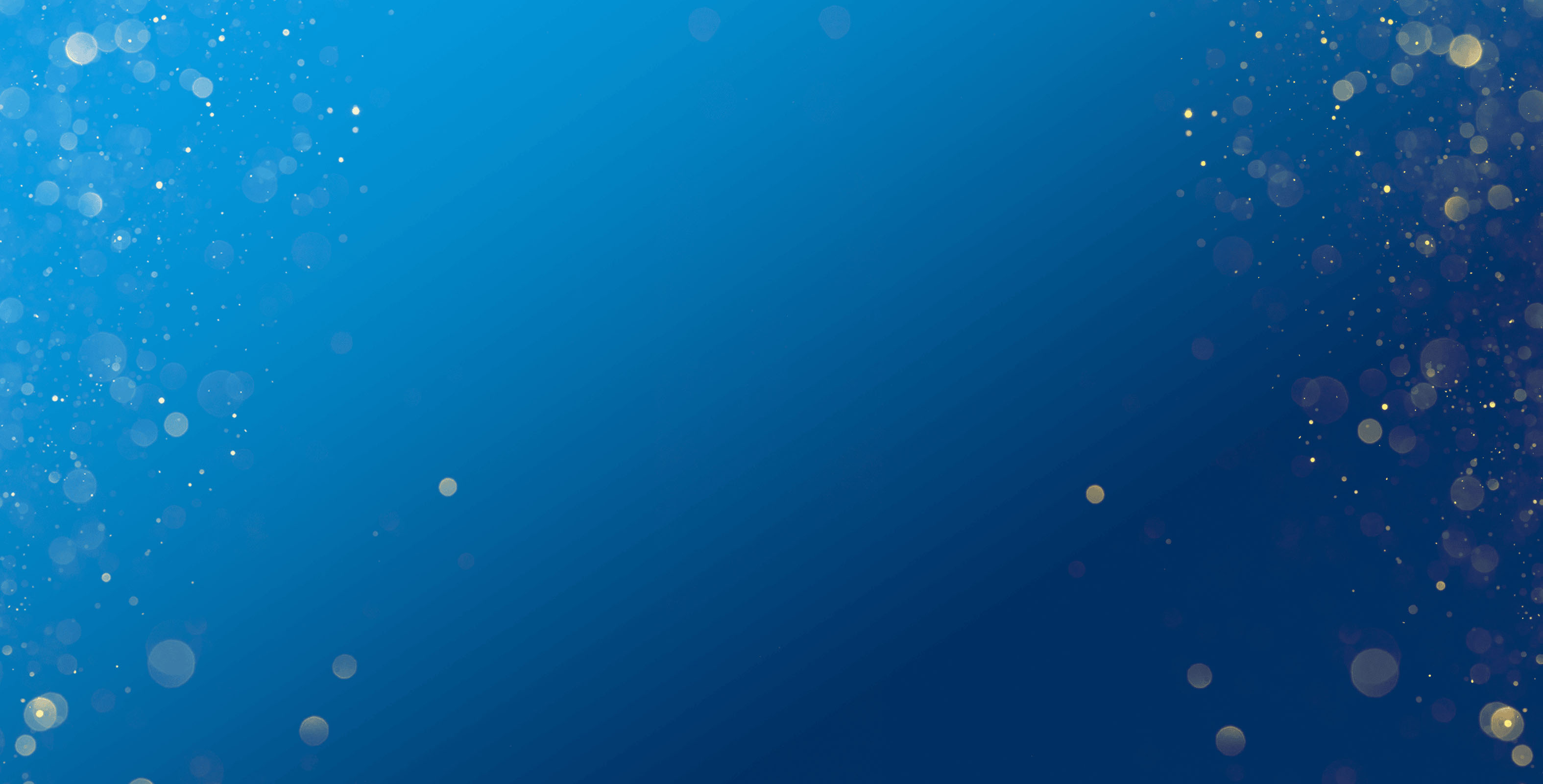 Blauwe achtergrond met gouden bokeh-effect