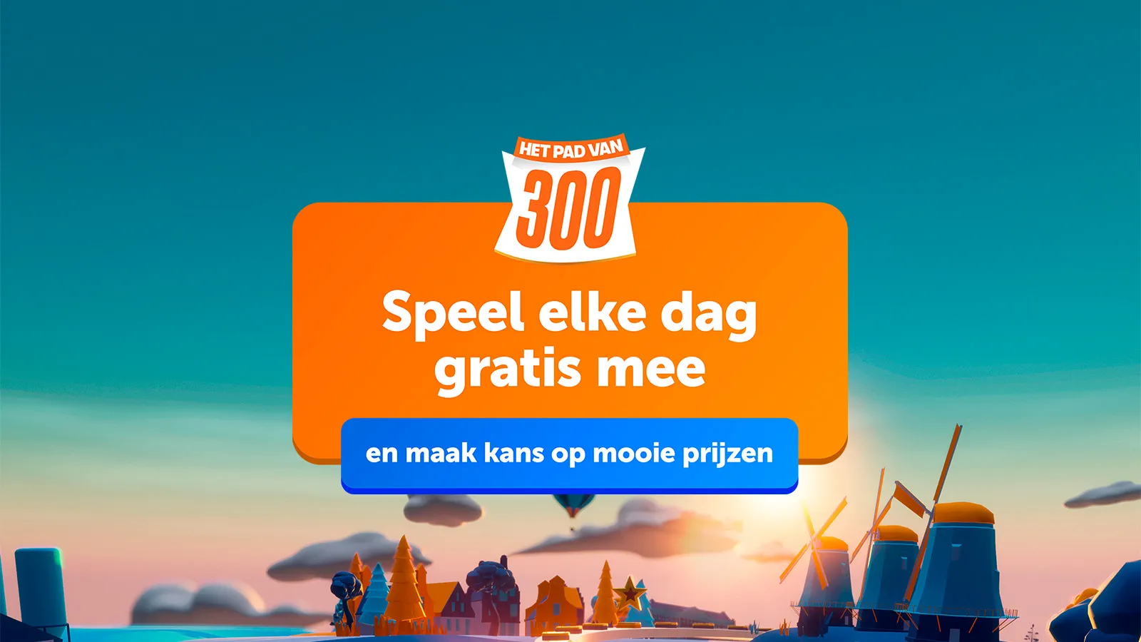 Advertentie voor dagelijks gratis meespelen met kans op mooie prijzen.