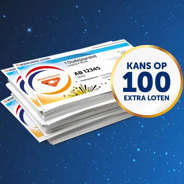 Stapels 1/2 Oudejaarslot met kans op 100 extra loten