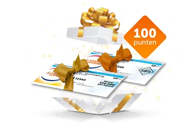 Een geschenkdoos met gouden linten en Staatslot tickets voor de 1 juli trekking.